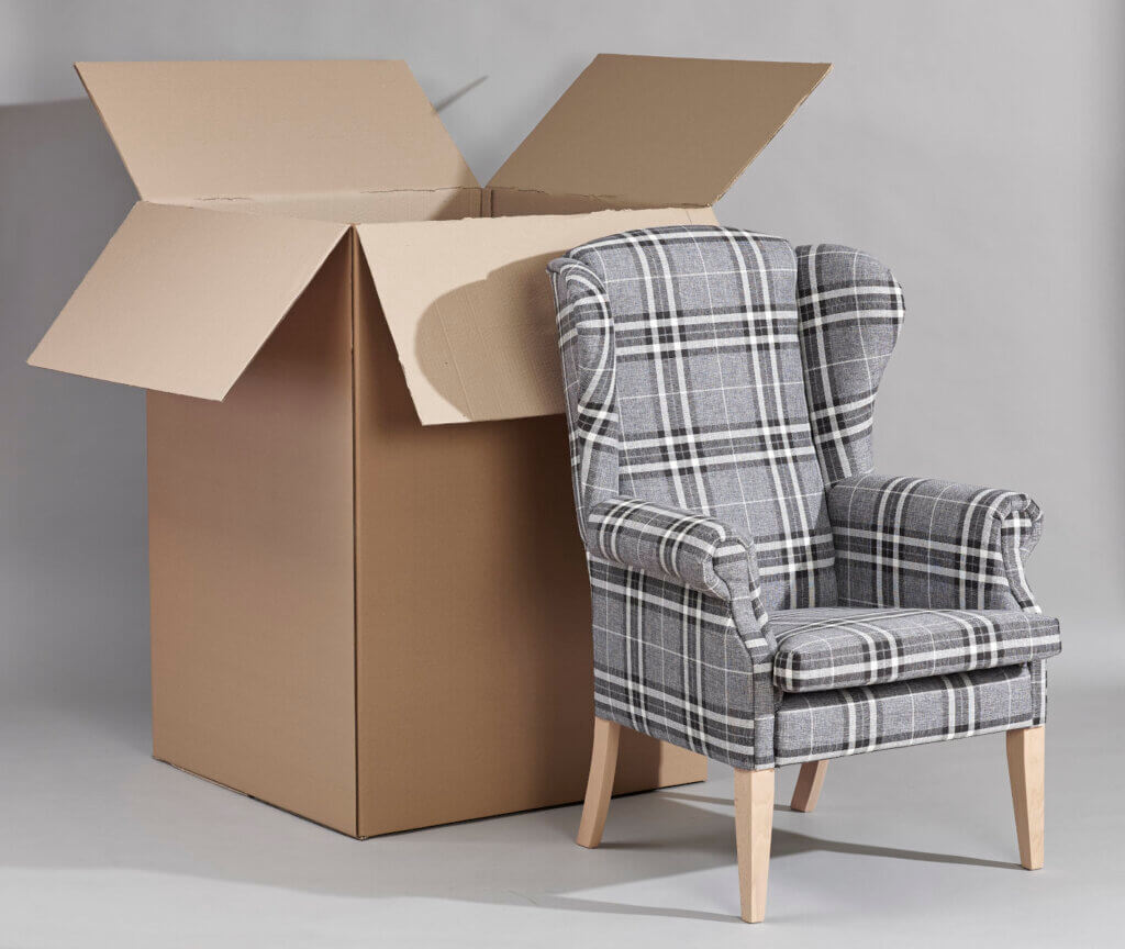 fotel Uszak kominkowy pakowanie