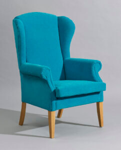 fotel Uszak kominkowy turkus przód