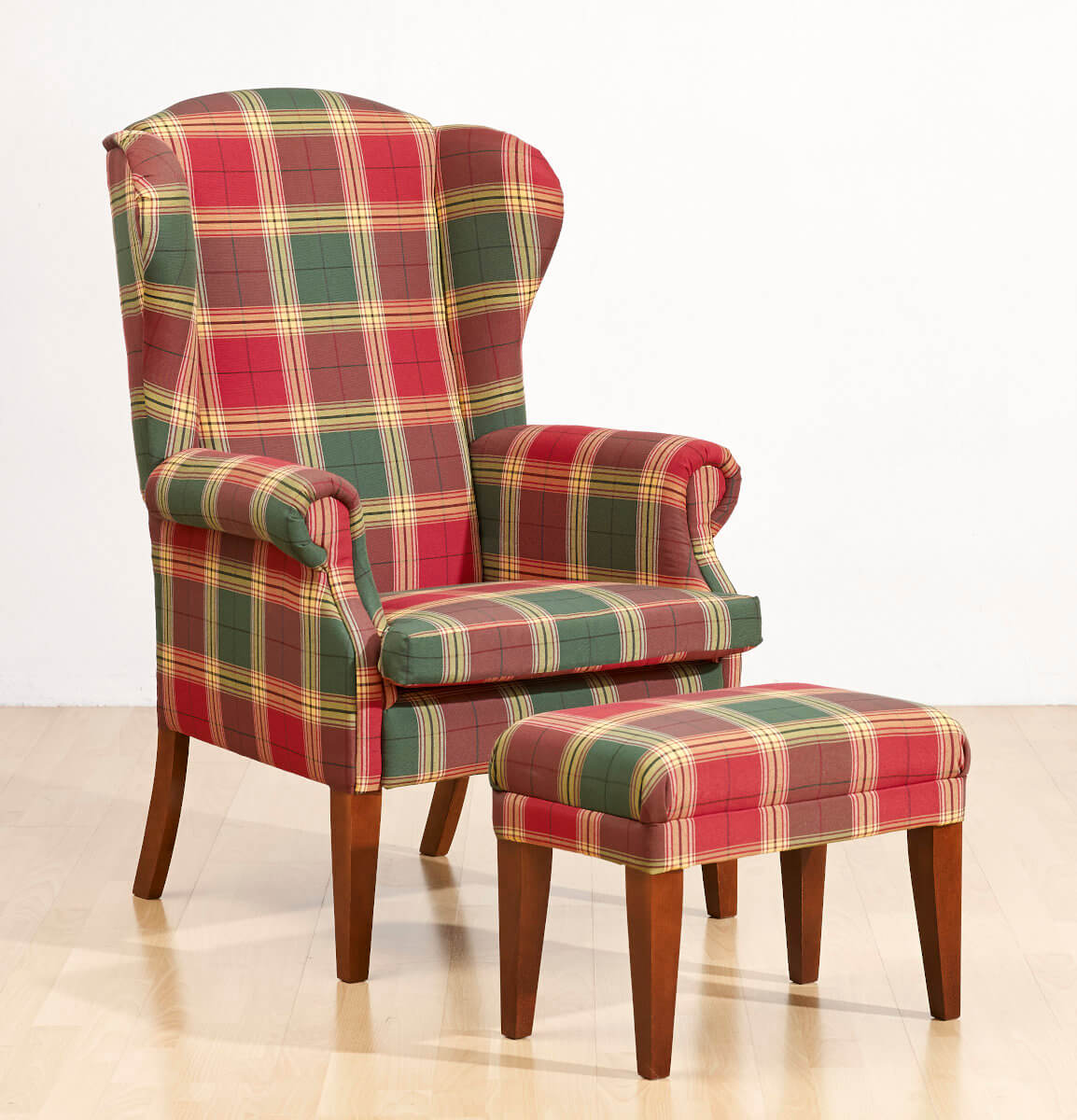 fotel Uszak kominkowy kratka i podnóżek