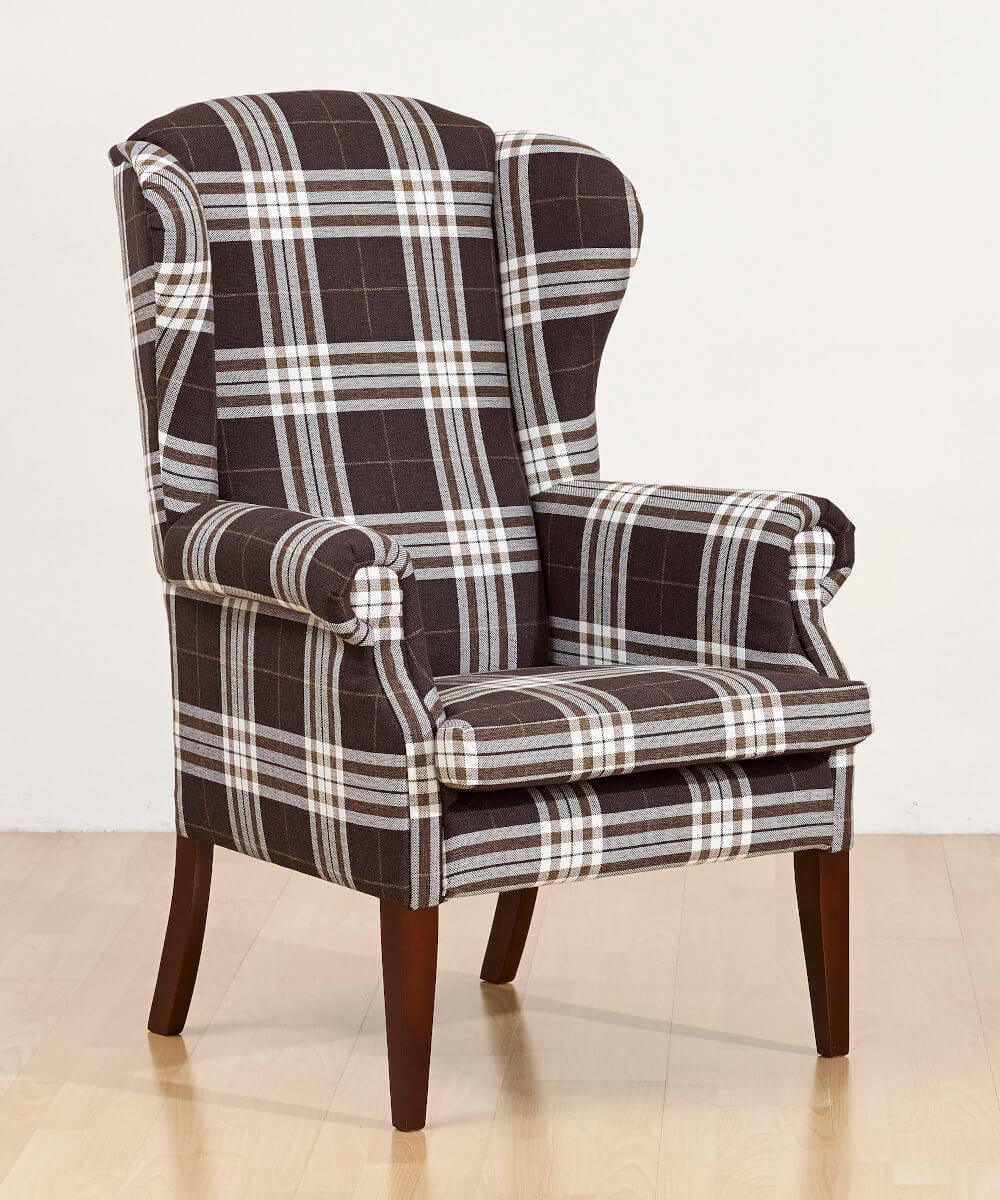 fotel Uszak kominkowy kratka