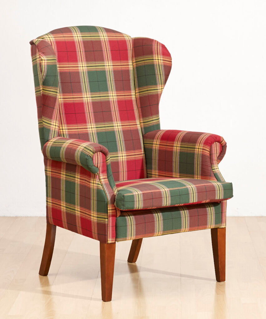 fotel Uszak kominkowy kratka