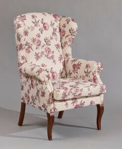 fotel Uszak kominkowy kwiaty